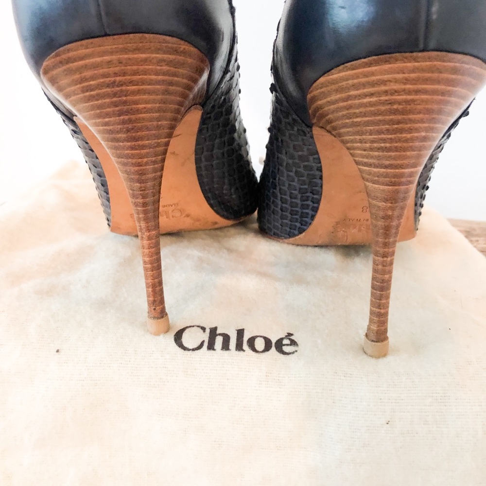 RARE CHLOE python skin shoes